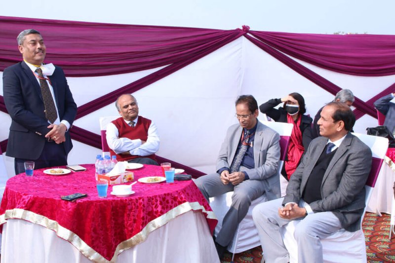 Shri Surjit Bhujbal (presently, Member, Central Board of Indirect Taxes) delivering his speech at the time of superannuation of Dr. K. R. Madhar at Ne