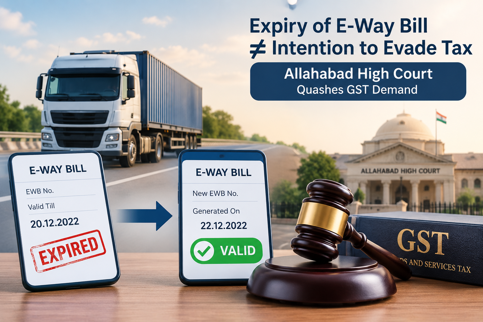 Whether expiry of an e-way bill amounts to an intention to evade tax?